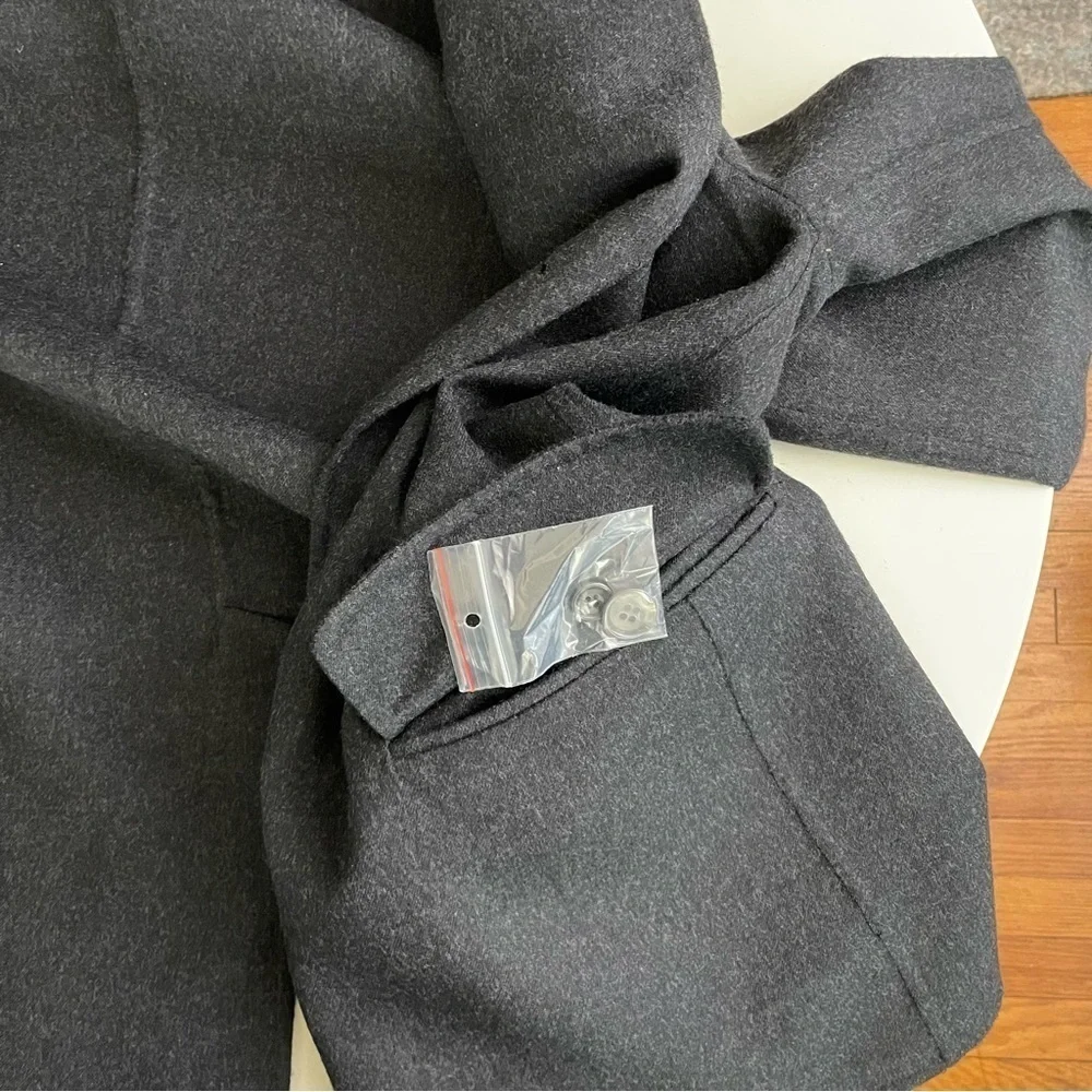 John Varvatos Men’s Wool Unstructured Blazer Coat Gray Size Large Made in Italy